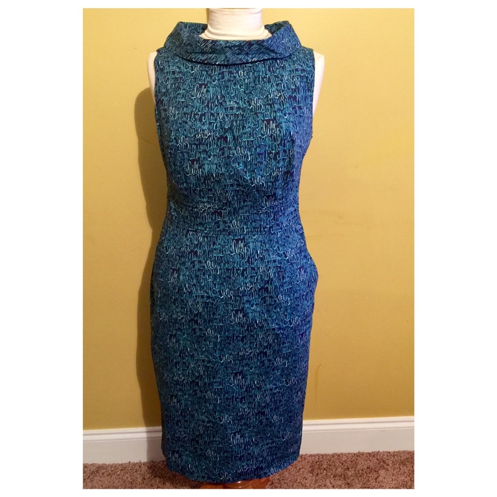 Lilly Pulitzer Cursive Signature Cowl Neck Dress - image 1